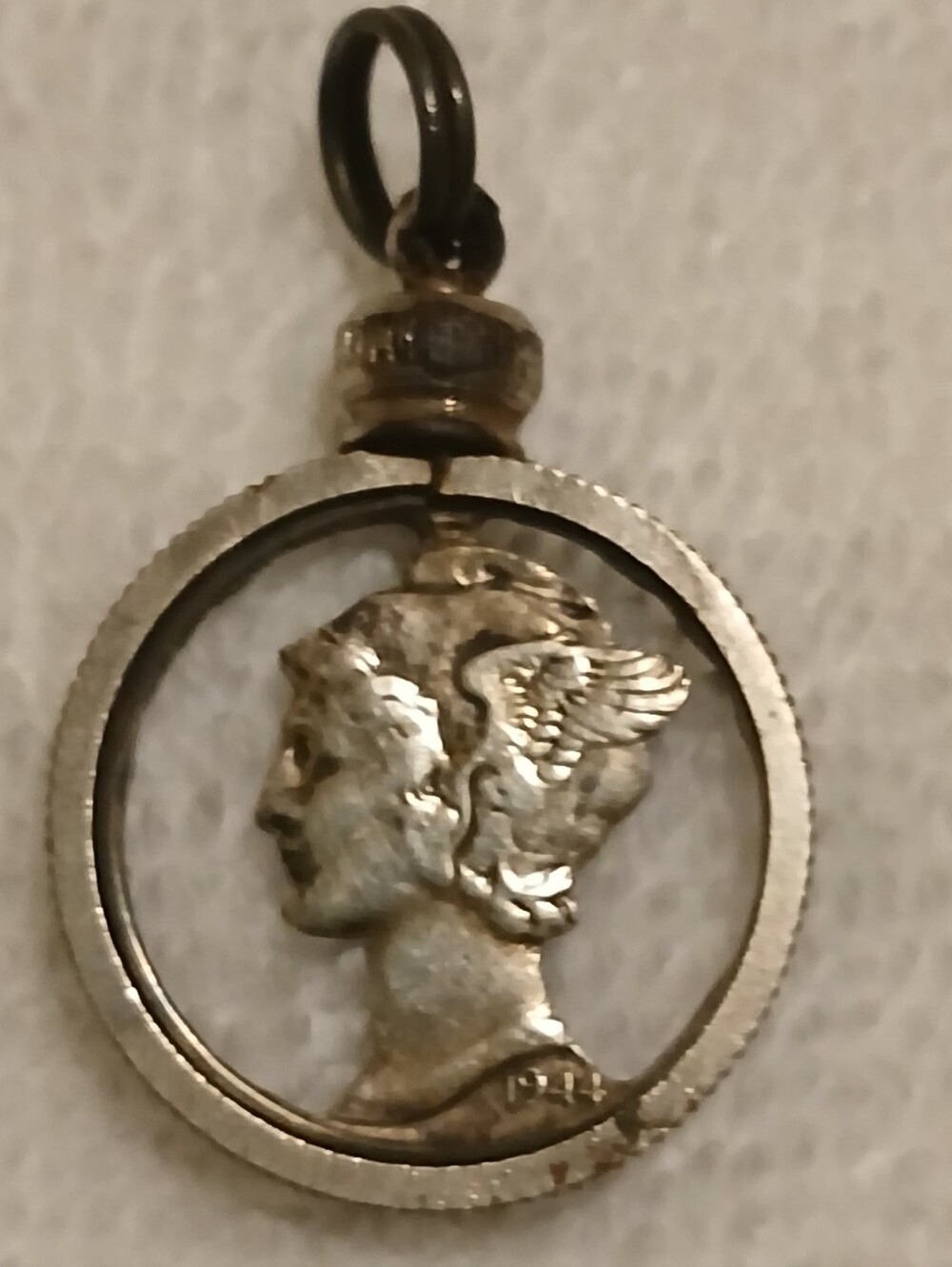 Vtg 1944 Hand-cut Pendant